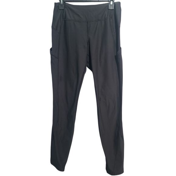 Lululemon Fleece Lined Black Leggings Size 8 - Picture 1 of 6